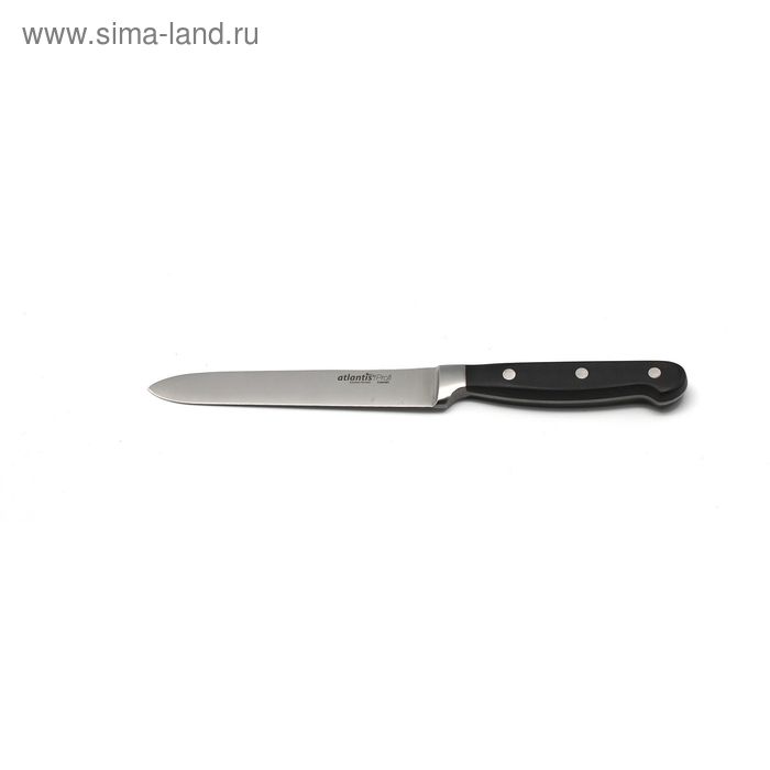 Нож кухонный Atlantis, цвет чёрный, 14 см - Фото 1