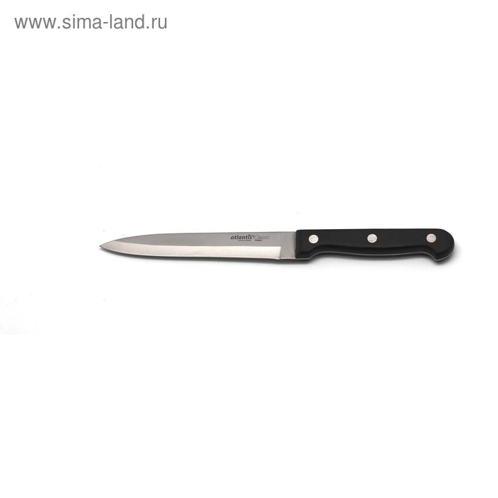 Нож кухонный Atlantis, цвет чёрный, 12 см - Фото 1