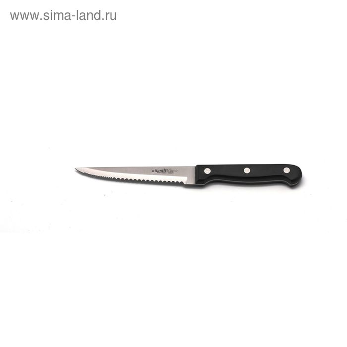 Нож для стейка Atlantis, цвет чёрный, 11 см - Фото 1