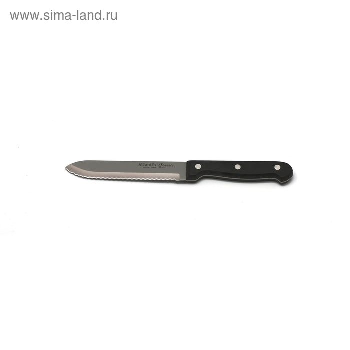 Нож для томатов Atlantis, цвет чёрный, 14 см - Фото 1