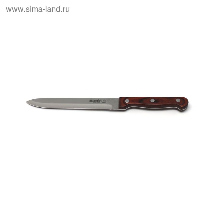 Нож кухонный Atlantis, цвет коричневый, 14 см - Фото 1