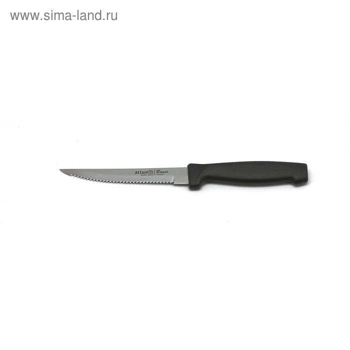 Нож для стейка Atlantis, цвет чёрный, 11 см - Фото 1