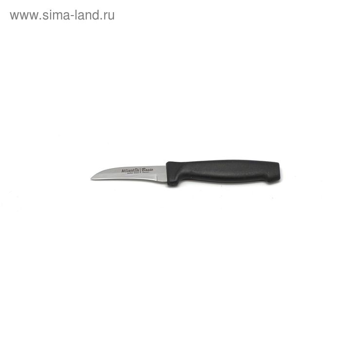 Нож для чистки Atlantis, цвет чёрный, 9 см - Фото 1