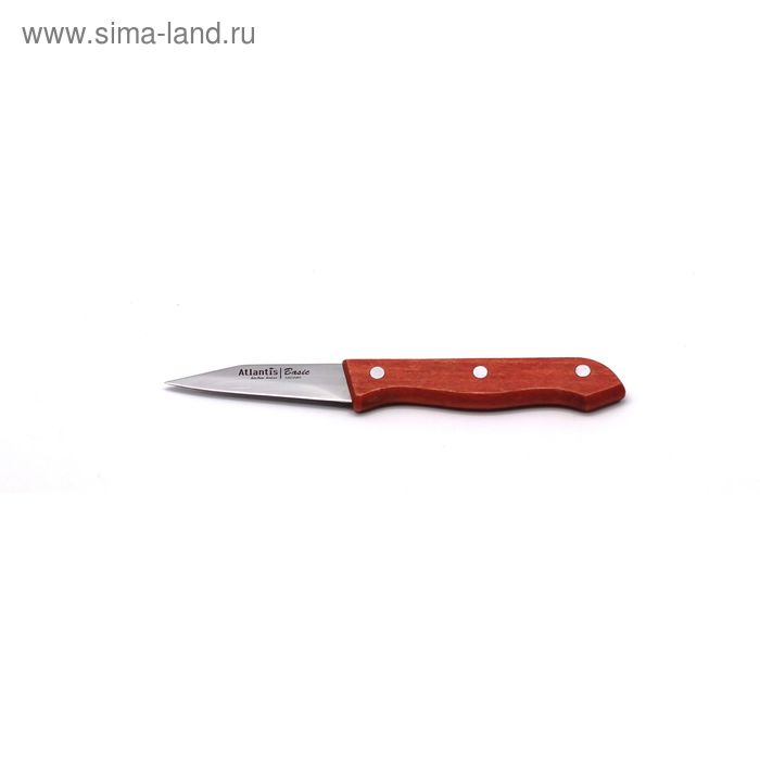 Нож для чистки Atlantis, цвет светло-коричневый, 9 см - Фото 1