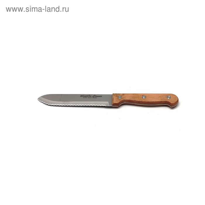 Нож для томатов Atlantis, цвет светло-коричневый, 14 см - Фото 1