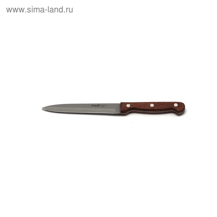 Нож кухонный Atlantis, цвет коричневый, 13 см - Фото 1