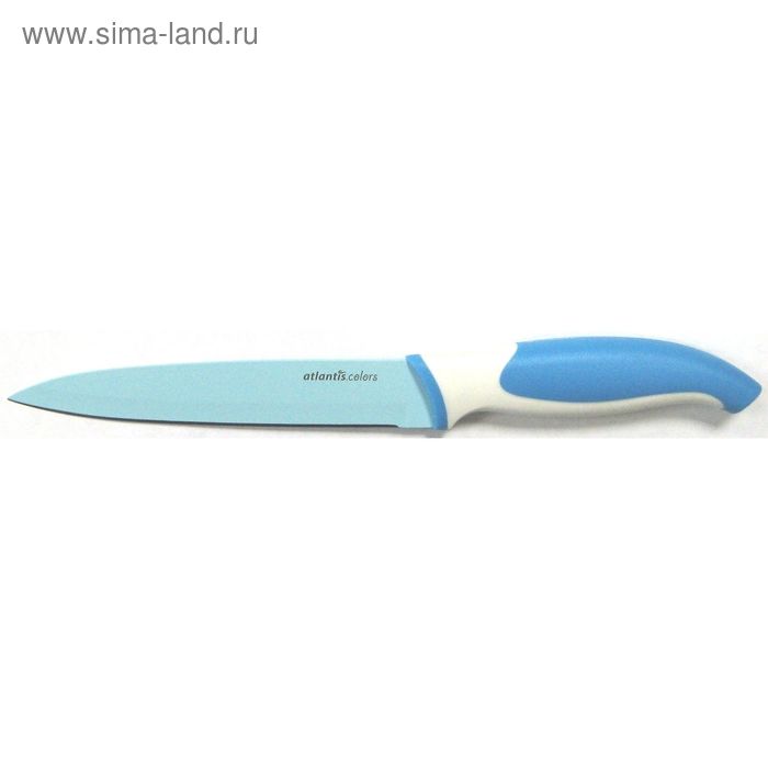 Нож кухонный Atlantis, цвет голубой, 13 см - Фото 1
