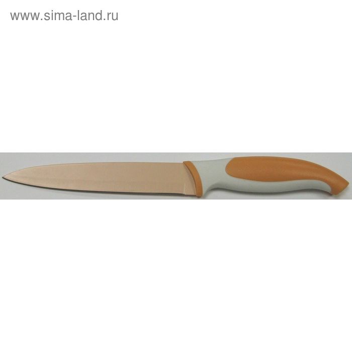 Нож кухонный Atlantis, цвет оранжевый, 13 см - Фото 1