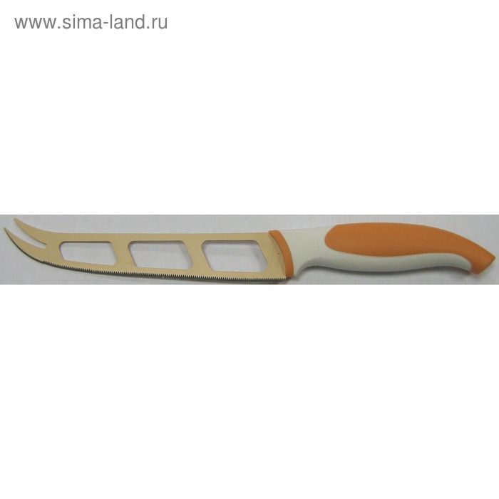 Нож для сыра Atlantis, цвет оранжевый, 13 см - Фото 1