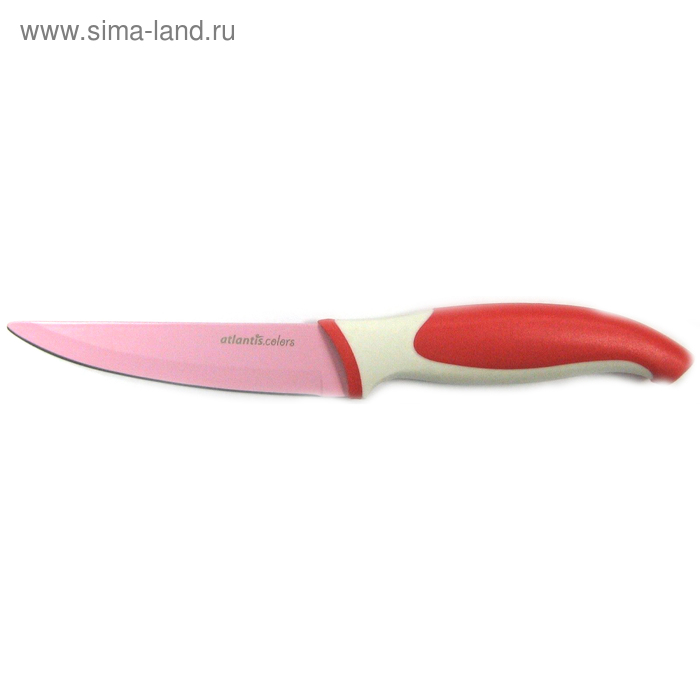 Нож для овощей Atlantis, цвет красный, 10 см - Фото 1