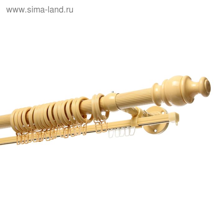 Карниз круглый «Настоящий карниз», ширина 240 см, d=2.8 см, цвет светлый дуб - Фото 1