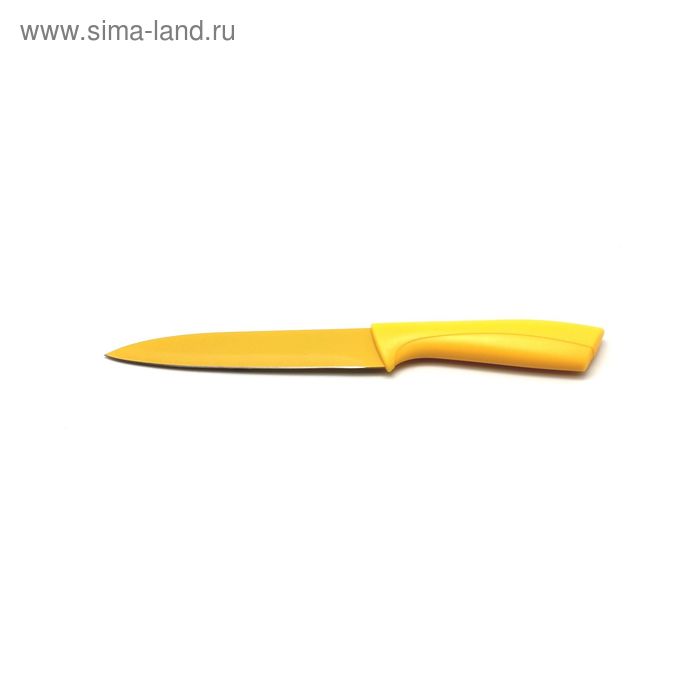 Нож кухонный Atlantis, цвет жёлтый, 13 см - Фото 1