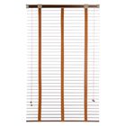 Жалюзи деревянные, размер 100х160 см, цвет зебрано шоколад - Фото 2