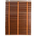 Жалюзи деревянные, размер 120х160 см, цвет зебрано шоколад - Фото 1