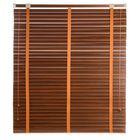 Жалюзи деревянные, размер 140х160 см, цвет зебрано шоколад - Фото 1