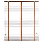 Жалюзи деревянные, размер 140х160 см, цвет зебрано шоколад - Фото 2