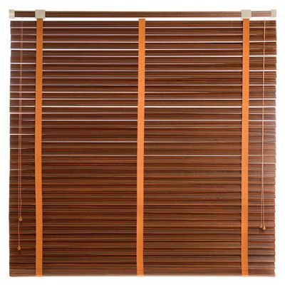Жалюзи деревянные, размер 160×160 см, цвет зебрано шоколад