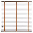 Жалюзи деревянные, размер 160х160 см, цвет зебрано шоколад - Фото 2