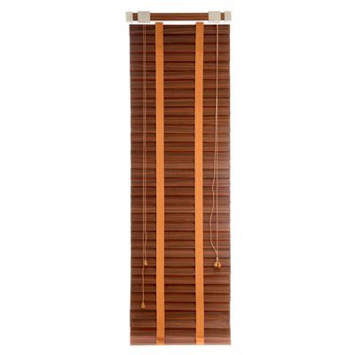 Жалюзи деревянные, размер 50х160 см, цвет зебрано красное