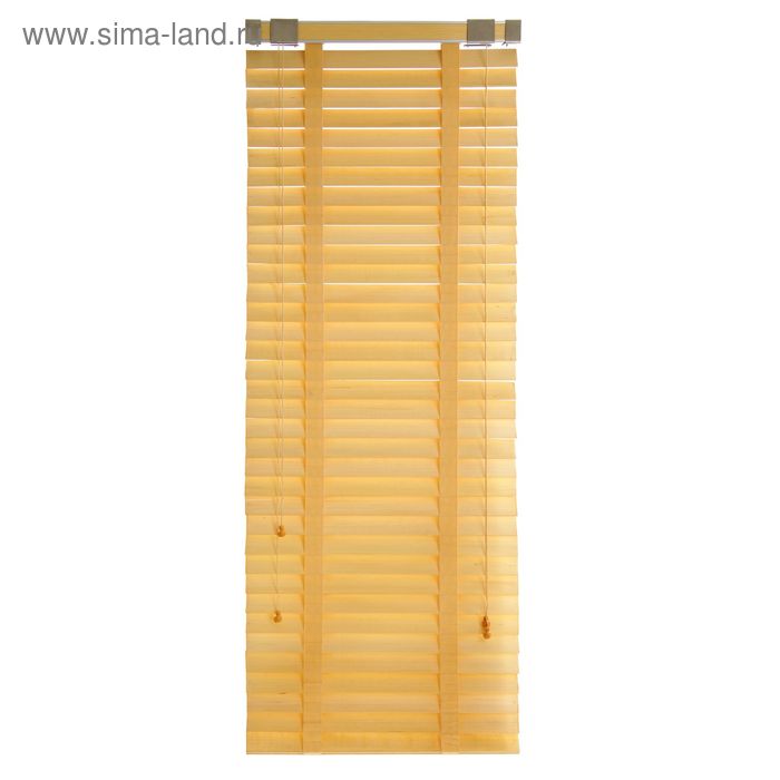 Жалюзи деревянные, размер 60х160 см, цвет персик - Фото 1