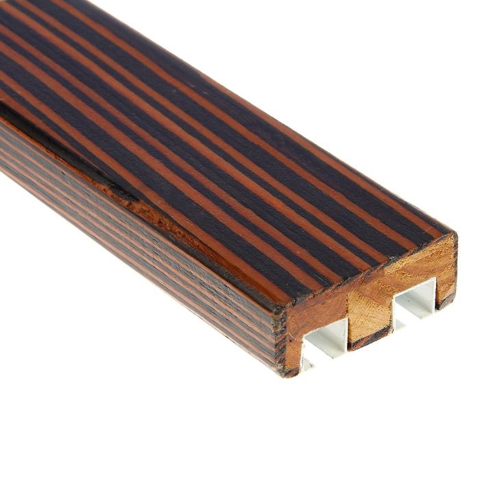 Профиль «Президент», прямоугольный, деревянный, зебрано шоколадное, длина 200 см