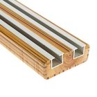 Профиль «Президент», прямоугольный, деревянный, зебрано жёлтое, длина 160 см - Фото 2