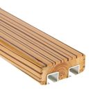 Профиль «Президент», прямоугольный, деревянный, зебрано жёлтое, длина 300 см - Фото 1