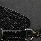 Сумка женская, отдел с перегородкой, наружный карман, длинный ремень, цвет чёрный - Фото 4