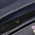 Сумка женская на молнии, 1 отдел, 2 наружных кармана, длинный ремень, цвет серо-синий - Фото 5