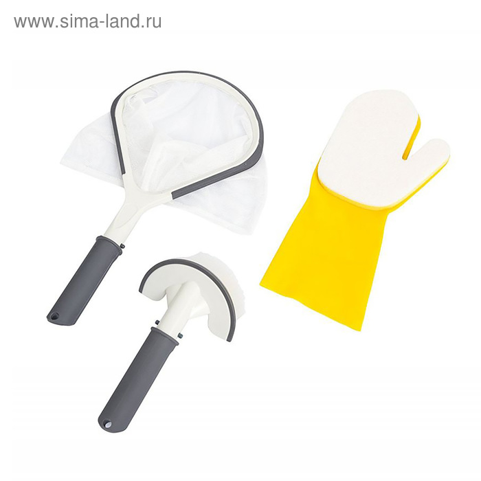 Набор для чистки SPA бассейнов, сачок, рукавица, щётка, 58421 Bestway - Фото 1