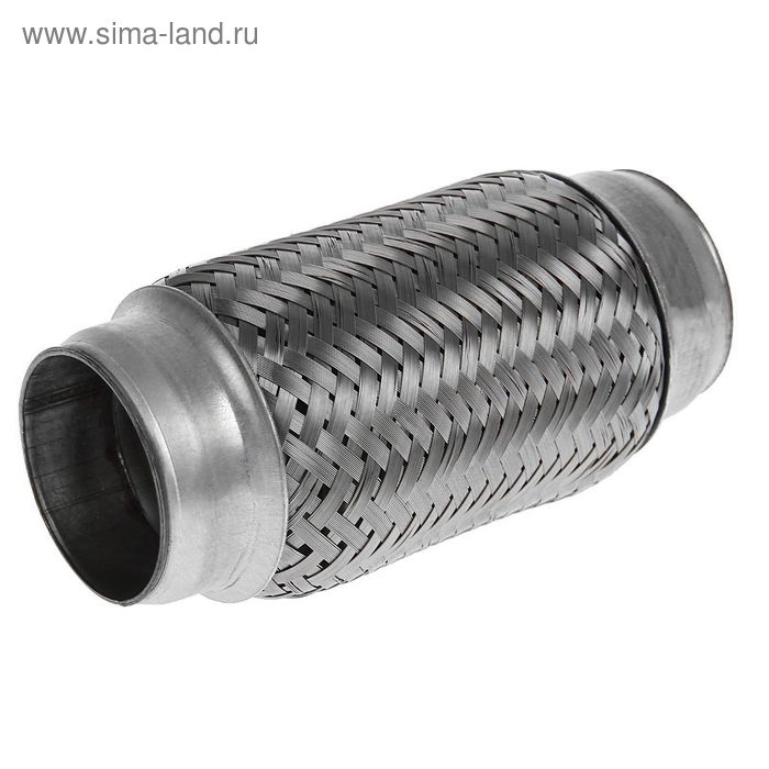 Гофра глушителя 51х145 мм, алюминизированная сталь - Фото 1