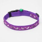 Ошейник "Собачки" 37 х1,5 см,ОШ 24-41, фиолетовый - Фото 2