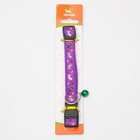 Ошейник "Собачки" 37 х1,5 см,ОШ 24-41, фиолетовый - Фото 4