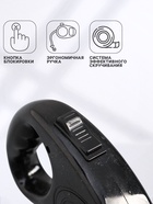 Рулетка эргономичная, 5 м, до 15 кг, чёрная - Фото 2