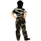 Детский камуфляжный костюм "Меткий снайпер", штаны, футболка, маска, рост 128 см - Фото 3