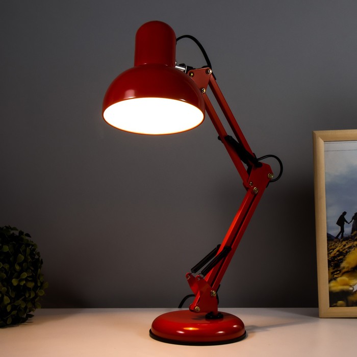 Лампа настольная 810 "Деко, красная" E27 40W RISALUX - фото 1895091415