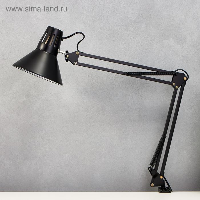 Лампа на зажиме 101 "Сорес, чёрная" E27 40W RISALUX - Фото 1