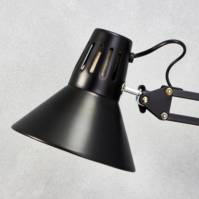 Лампа на зажиме 101 "Сорес, чёрная" E27 40W RISALUX - фото 1909772325