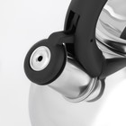 Чайник Доляна «Квант», 2.8 л, со свистком, фиксированная ручка, нержавеющая сталь, хромированный - Фото 3