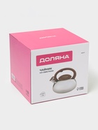 Чайник Доляна «Квант», 2.8 л, со свистком, фиксированная ручка soft-touch, нержавеющая сталь, хромированный - Фото 11