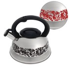 Чайник Доляна «Расцвет», 2.8 л, со свистком, фиксированная ручка, с индикатором нагрева, нержавеющая сталь, серебристый - Фото 6