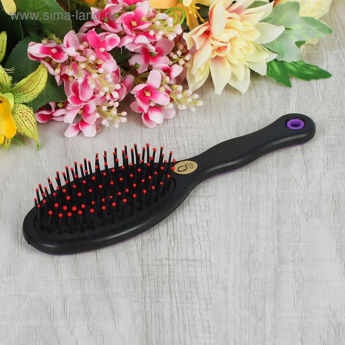 Расчёска массажная, с зеркалом, цвета МИКС - Фото 1