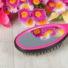 Расчёска массажная, с зеркалом, цвета МИКС - Фото 3