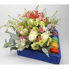Коробка для цветов и макарунас синяя, 25.5 х 20 х 4.5 см - Фото 2