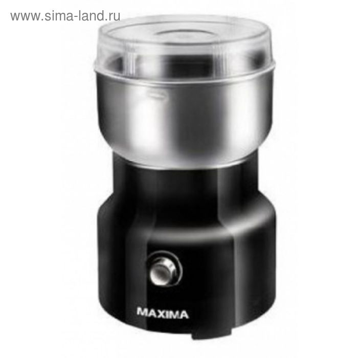 Кофемолка Maxima MCG-1602, электрическая, 150 Вт, 300 гр, чёрная - Фото 1