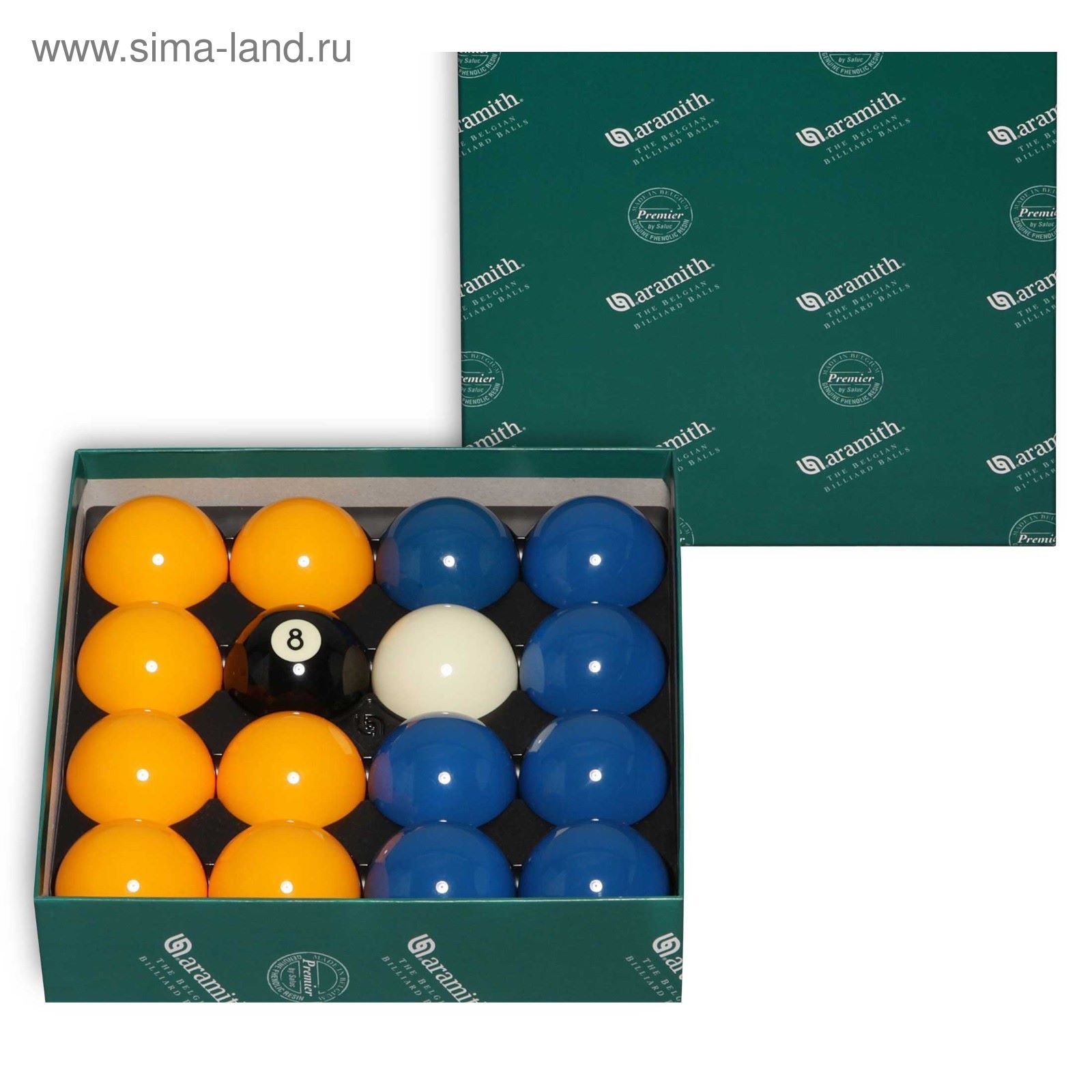 Шары Aramith Casino Blue & Yellow 8Pool, d-50,8мм, биток d-47,6мм (2075783)  - Купить по цене от 4 633.00 руб. | Интернет магазин SIMA-LAND.RU