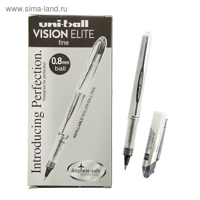 Ручка-роллер Uni-Ball Vision Elite UB-200 (08) 0.8мм черные чернила - Фото 1