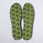 Стельки для обуви, антибактериальные, влаговпитывающие, универсальные, 36-46 р-р, пара, цвет зелёный - Фото 2