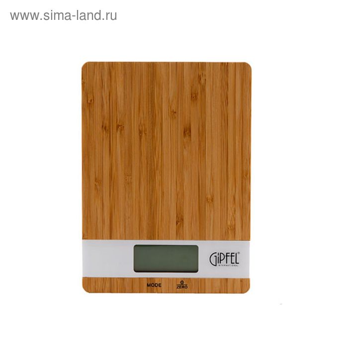 Весы кухонные BAMBE, электронные, до 5 кг, бамбуковая поверхность - Фото 1