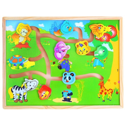 Лабиринт со зверями на поляне «Угадай кто, где»